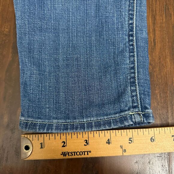 7 FOR ALL MANKIND Josefina Skinny Boyfriend Jeans Distressed Blue - Picture 14 of 14